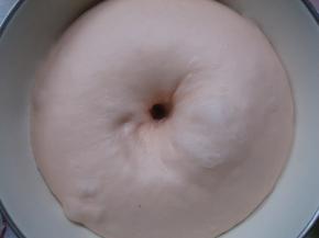 将容器放在温暖的地方，发酵至2倍大；