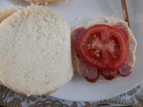 盖上一层西红柿