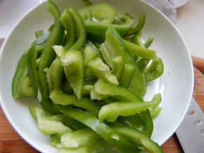 菜椒切好
