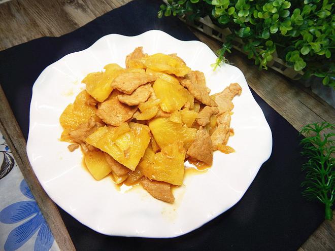 菠萝炒肉片