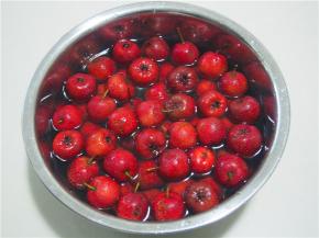 新鲜的山楂清洗干净