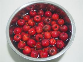 新鲜的山楂清洗干净