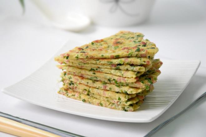 燕麦韭菜鸡蛋饼