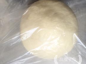 取出面团揉圆，盖保鲜膜静置30秒。