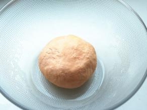 再用手揉成面团，最好醒发一会，醒发的时候要用保鲜膜盖严，否则表面会风干。我还同时活了个白面团。