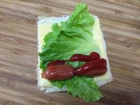 挤入适量的番茄酱