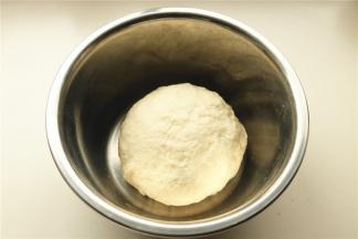 中种材料揉成光滑的面团，盖保鲜膜室温发酵40分钟左右，送入冰箱冷藏发酵，大约20个小时左右。