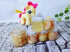 六个桃子做了这么多，哈哈，喜欢喝罐头水的可以适当多加一些。我的上面中间那瓶就是罐头水。