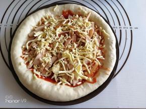 17.	再撒上一层马苏里拉碎。