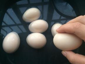 锅中放入适量的水，把鸡蛋放入，大火把水煮开后再煮2分钟，关火焖8分钟即可。