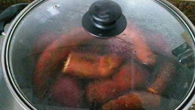 紫薯和红薯煮熟