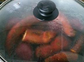 紫薯和红薯煮熟