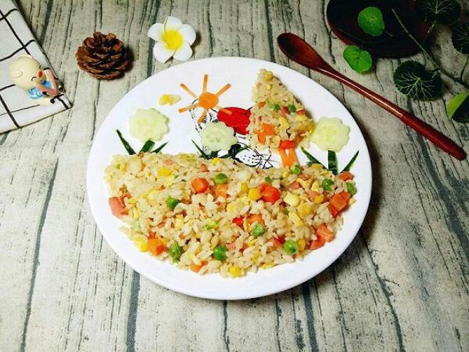 儿童创意炒饭
