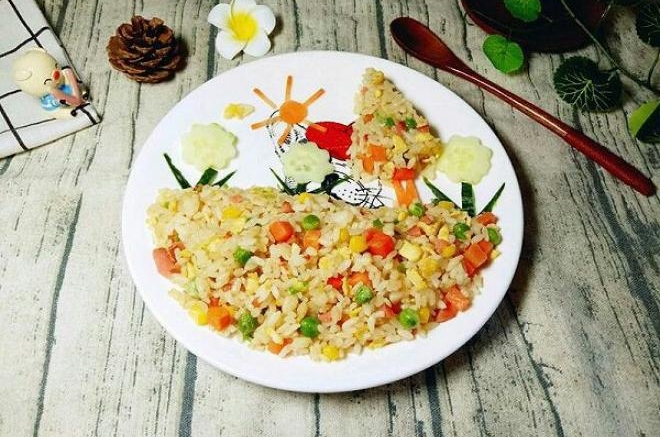 儿童创意炒饭
