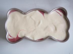 烤箱预热至140度，中层上下火。模具中倒入剩余的面糊，铺平表面，震一下震出气泡放入烤箱。40分钟左右熟透即可，烤好后出炉震一下，倒扣晾凉后脱模