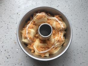 直到摆完面团，最后是这样的