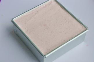 倒入剩下的慕斯液，轻震后用刮刀抹平表层，放入冰箱冷藏4小时。