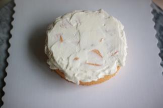 再铺上一层奶油抹平