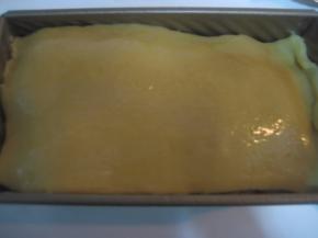 将菠萝皮轻轻倒扣在面团表面，再撕去保鲜袋，在表面均匀地刷上蛋黄液；
烤箱预热180度，底层，烤35分钟，出炉后立即脱模，放烤网上放凉后装入保鲜袋中。温度和时间视自家烤箱灵活掌握。
注：因刷的是蛋黄液，烤制时上色会快，发现上色后加盖锡纸，以免吐司表面上色过深。