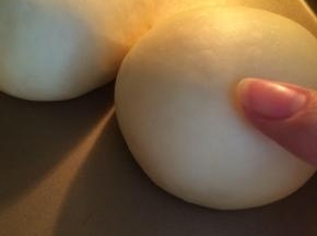 发酵至两倍大，轻按面团有弹性就代表面团发酵好了