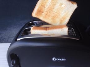 拔动调色滑键选择所需的烧色，按“烤面包”按键，轻轻向下按推动条直到下端。时间到，面包片自动弹起，烘烤结束，1档大概烤1分钟。