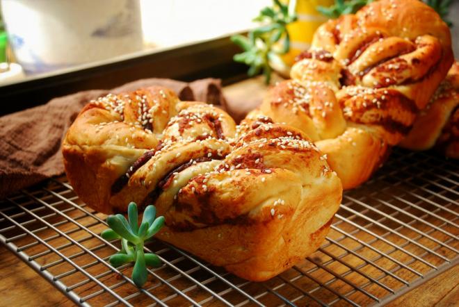 扭扭豆沙小土司