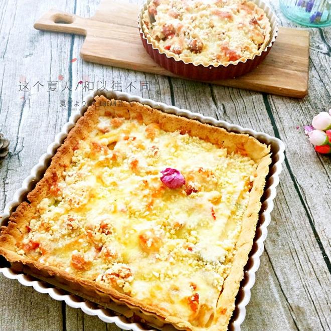 黑胡椒鲜肉肠虾派