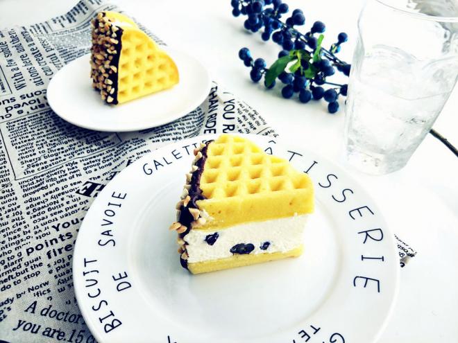 华夫饼三明治冰淇淋