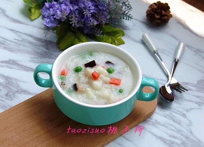 五彩鱼肉粥