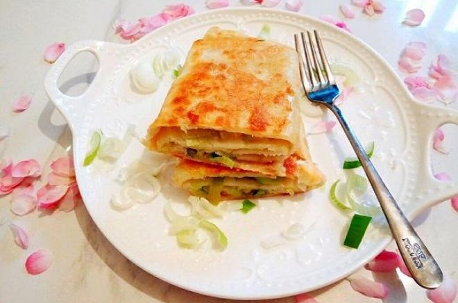 黄金千层葱花饼