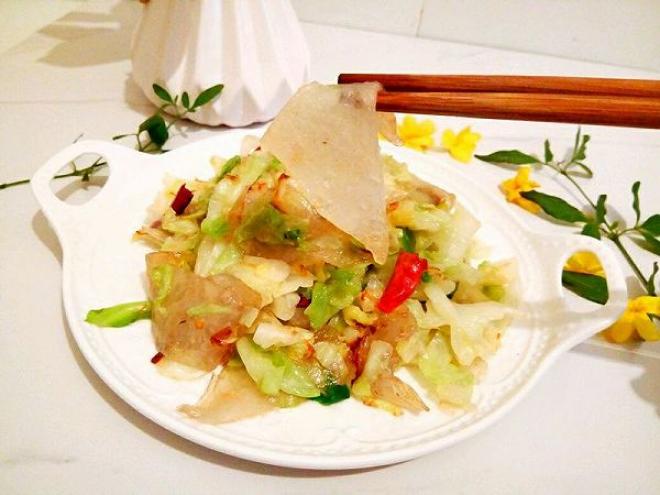 圆白菜炒粉皮