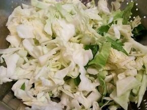  圆白菜洗干净切丝了