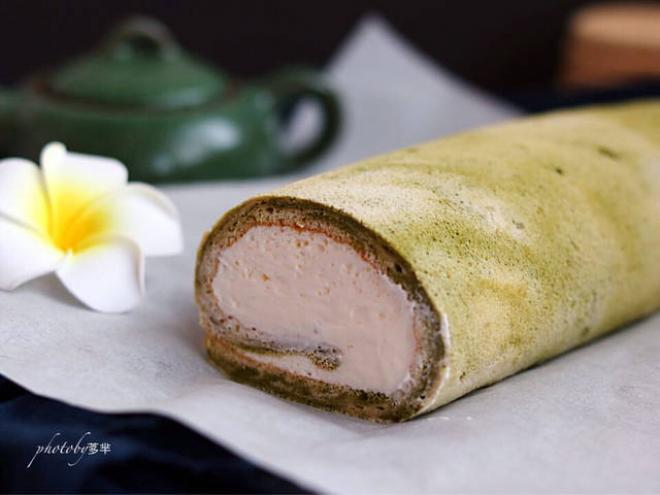 抺茶纹蛋糕卷