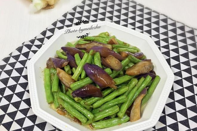 豆角炒茄子