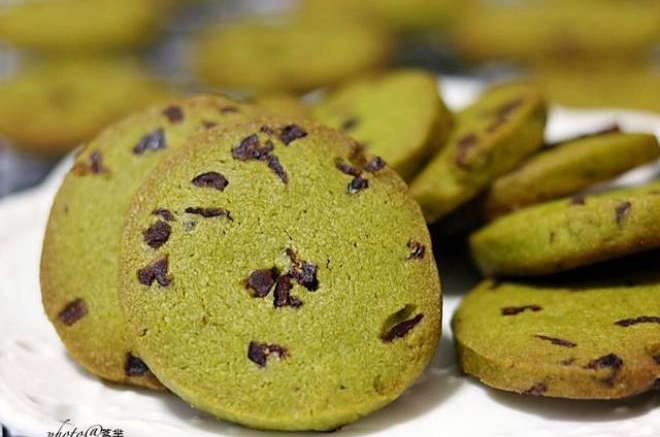 抺茶蔓越莓饼干