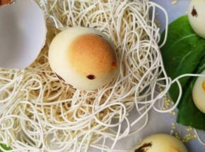 小鸡出壳喽，用干面条给小鸡按个窝，不错，这个家真暖和