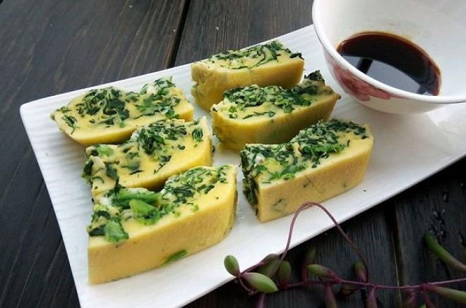 菠菜鸡蛋糕
