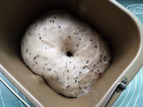 发2-2.5倍大，手指蘸面粉戳个洞不回缩表明发好了