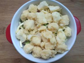 放一层馒头丁。