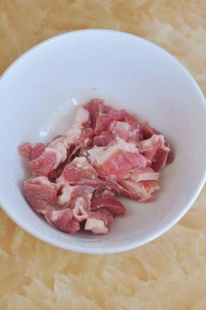 猪肉切片。