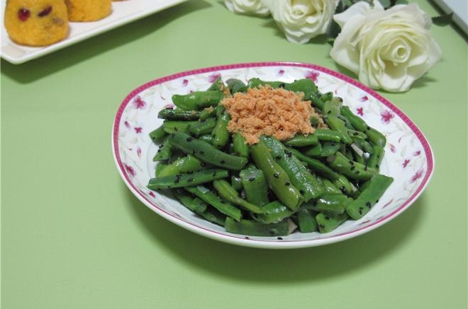 黑芝麻香炒四季豆