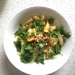 加入香菜和香葱