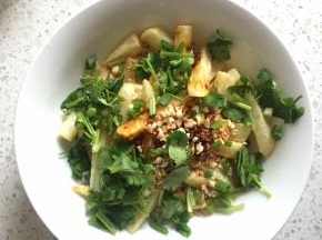 加入香菜和香葱