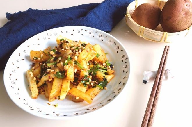 香辣炸土豆