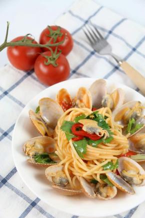 海鲜意面就做好了。