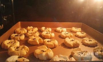 送入预热好的烤箱，170℃18-20分钟