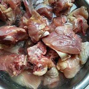 鸡块清洗干净