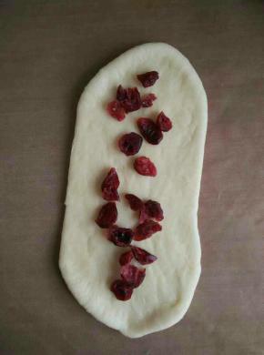 上面撒上蔓越莓干