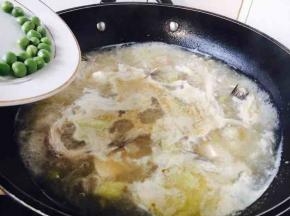 放入豌豆