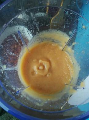 用料理机把苹果打成泥